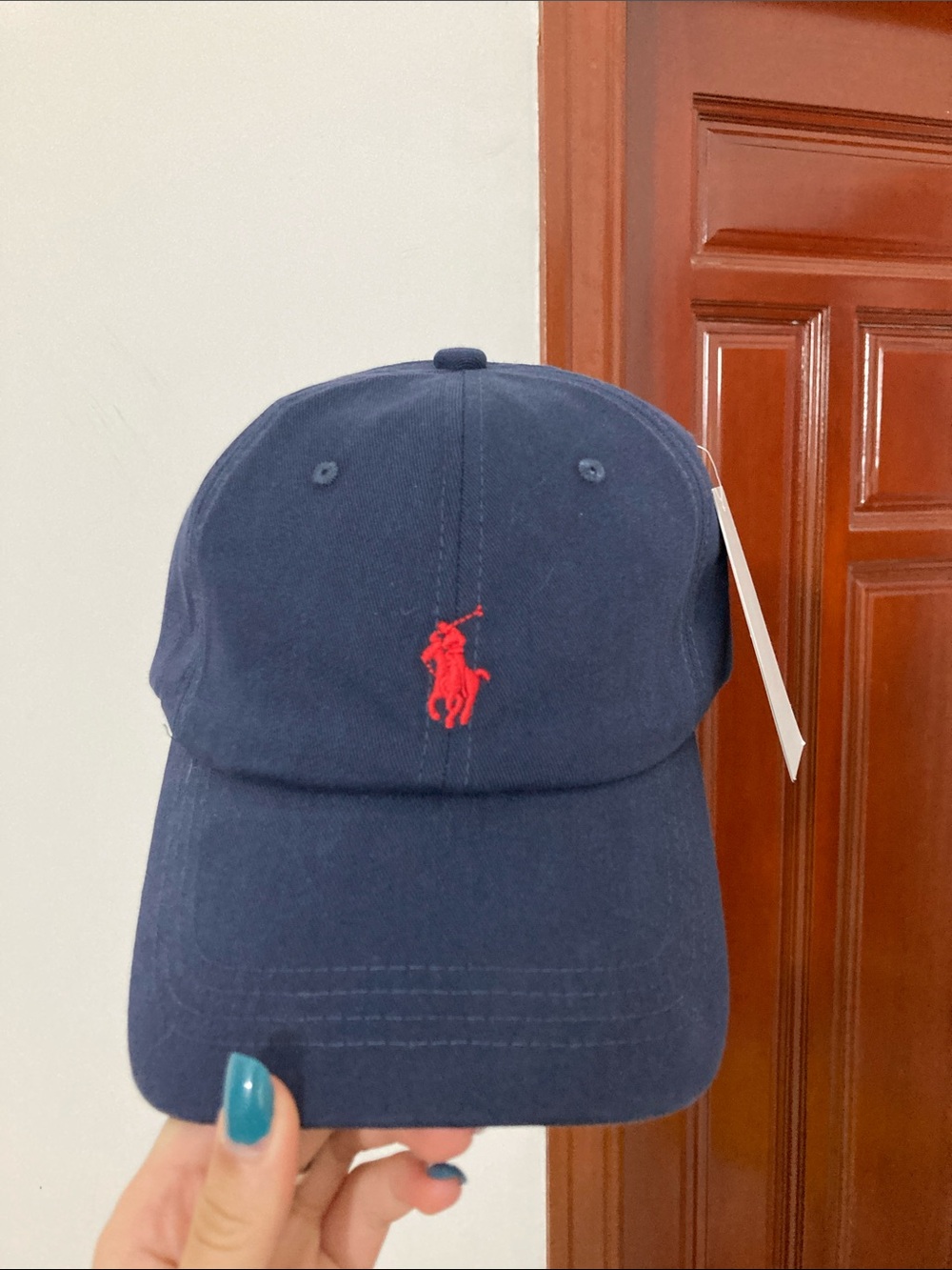 Ralph Lauren Navy Cap with Red Pony Embroidery